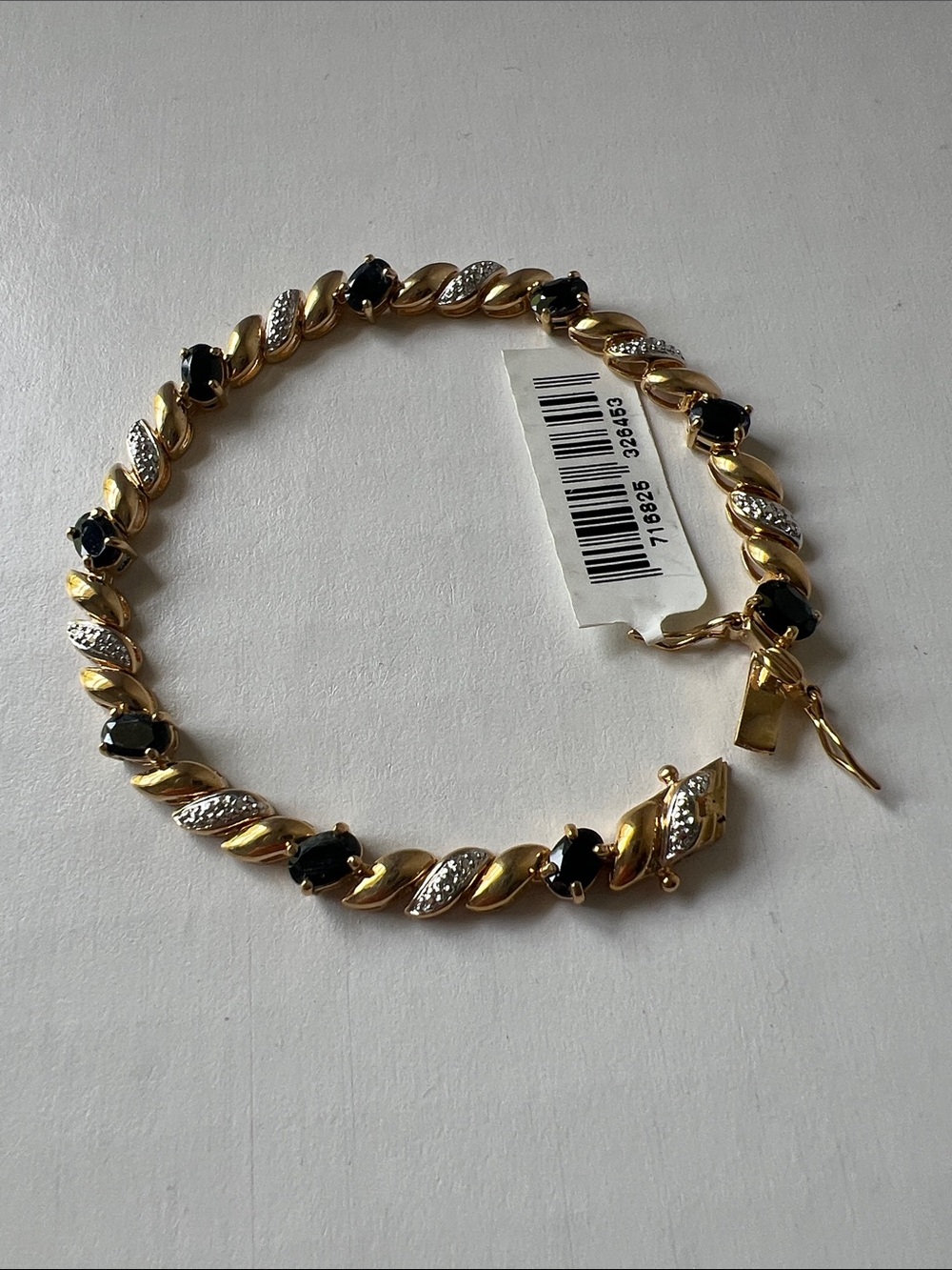 18 Kt Gold Over Sterling Silver Bracelet, New 1 piece